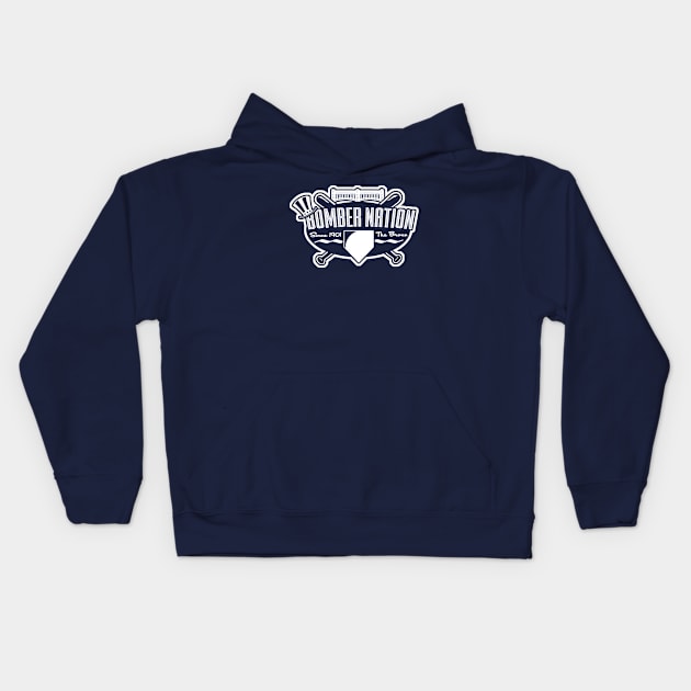 Bronx Bombers Nation Outline Kids Hoodie by PopCultureShirts